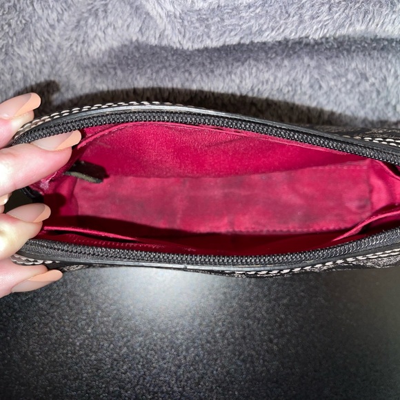 Black and Gray Logo Patterned Pouch - Picture 5 of 8